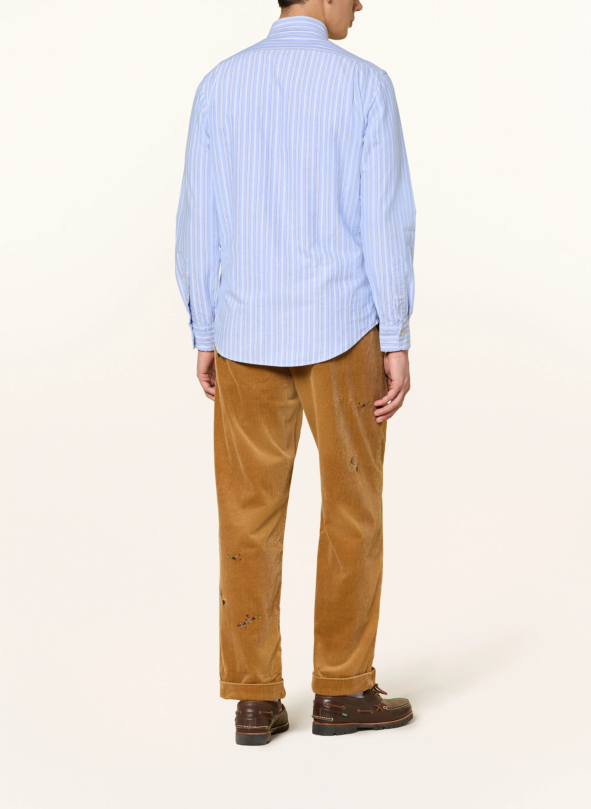 POLO RALPH LAUREN Oxfordhemd Custom Fit – HELLBLAU / WEISS / GRAU