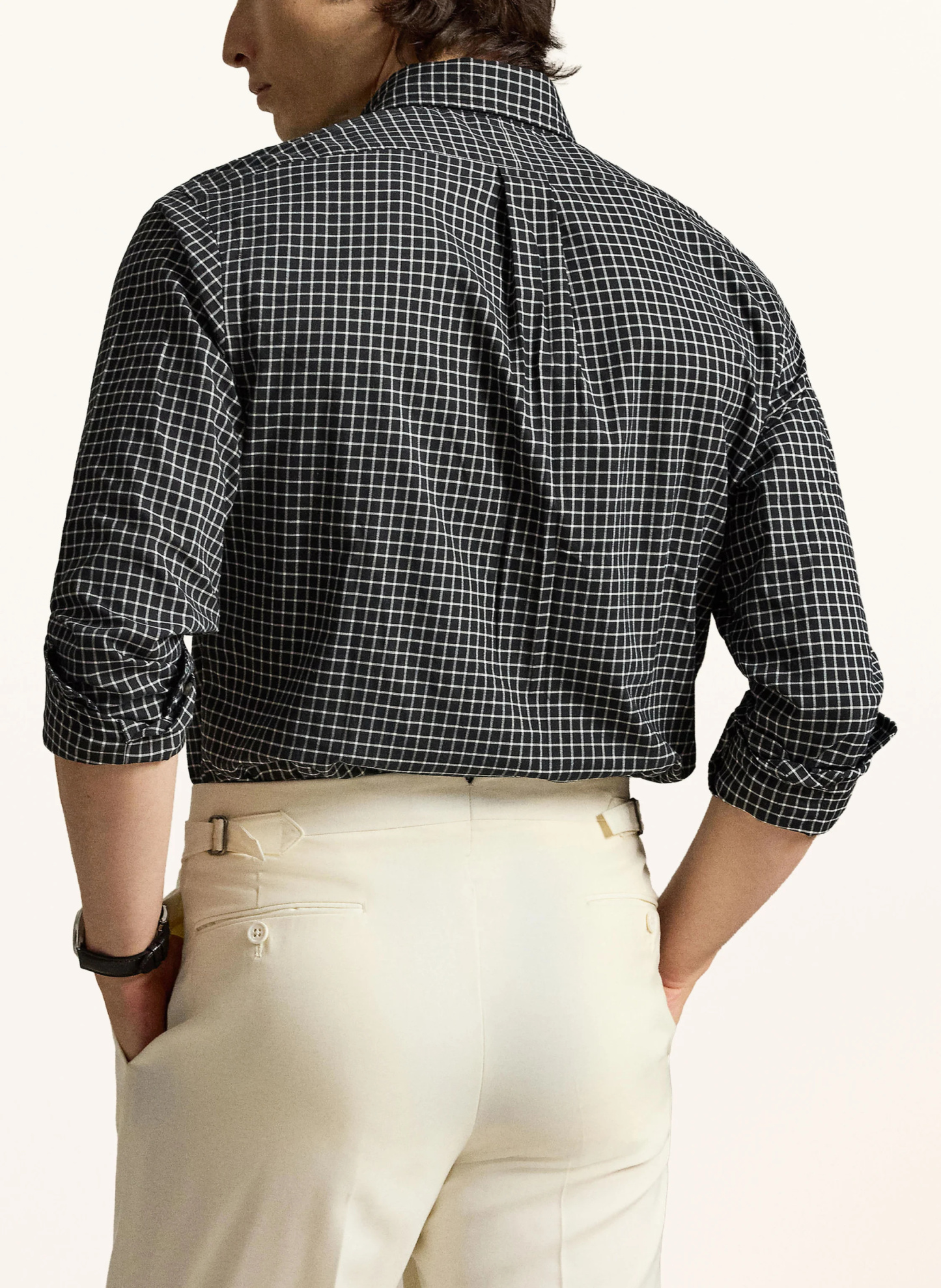 POLO RALPH LAUREN Hemd Custom Fit – SCHWARZ / WEISS