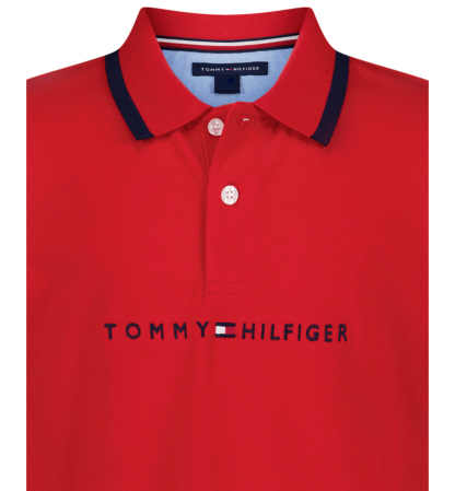 Tommy Hilfiger Boys' 8-20 Tomas Short-Sleeve Tipped Polo Shirt - Tommy Red