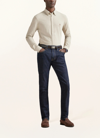 POLO RALPH LAUREN Piqué-Hemd Custom Fit – HELLBRAUN