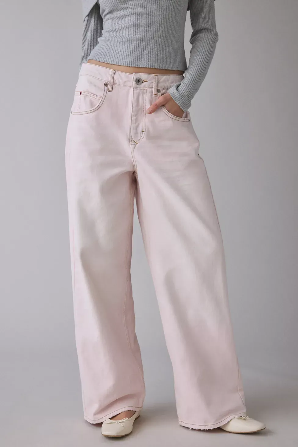 BDG Jaya Baggy Boyfriend Jeans - Pink