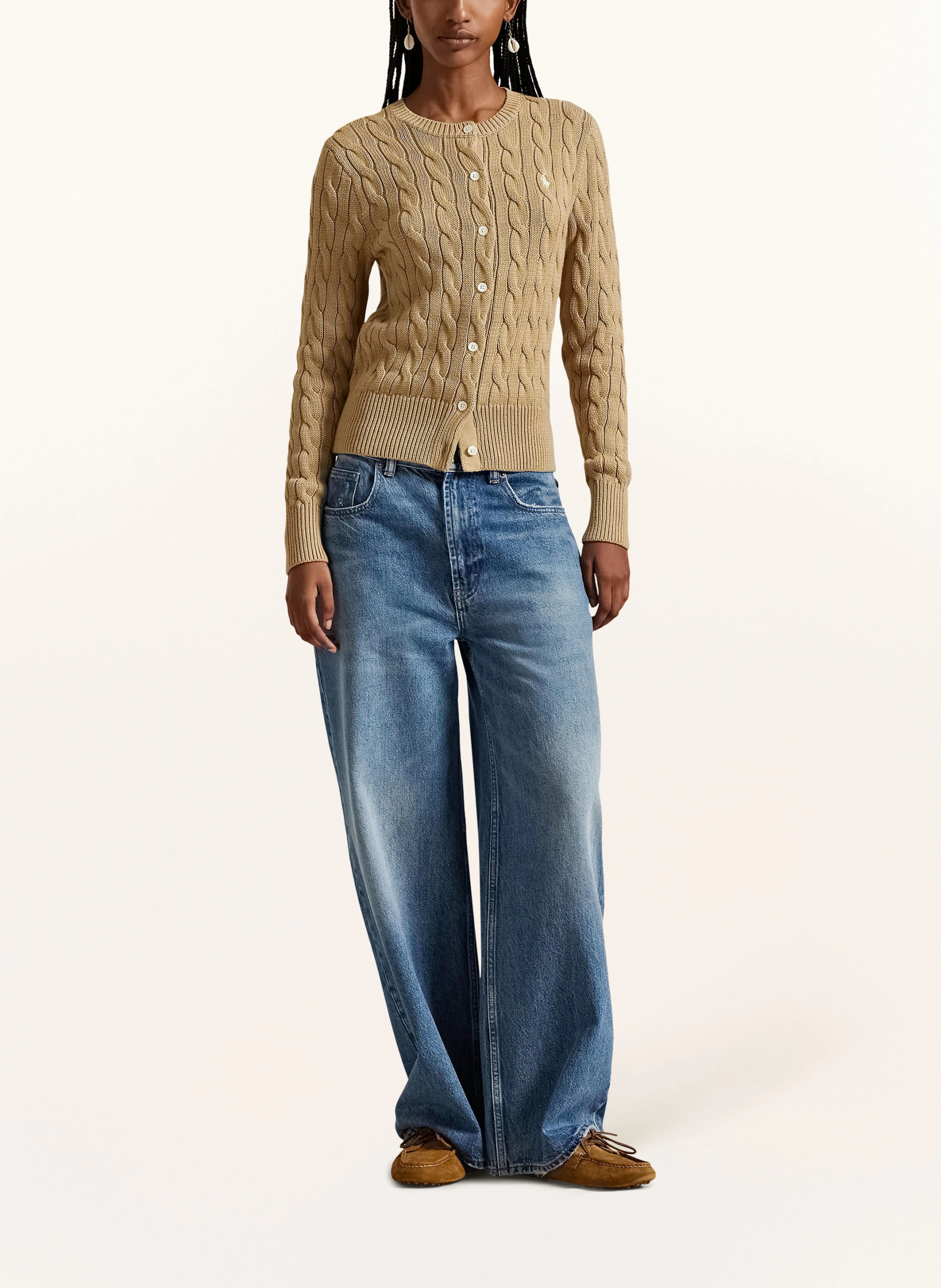 POLO RALPH LAUREN Strickjacke – CAMEL