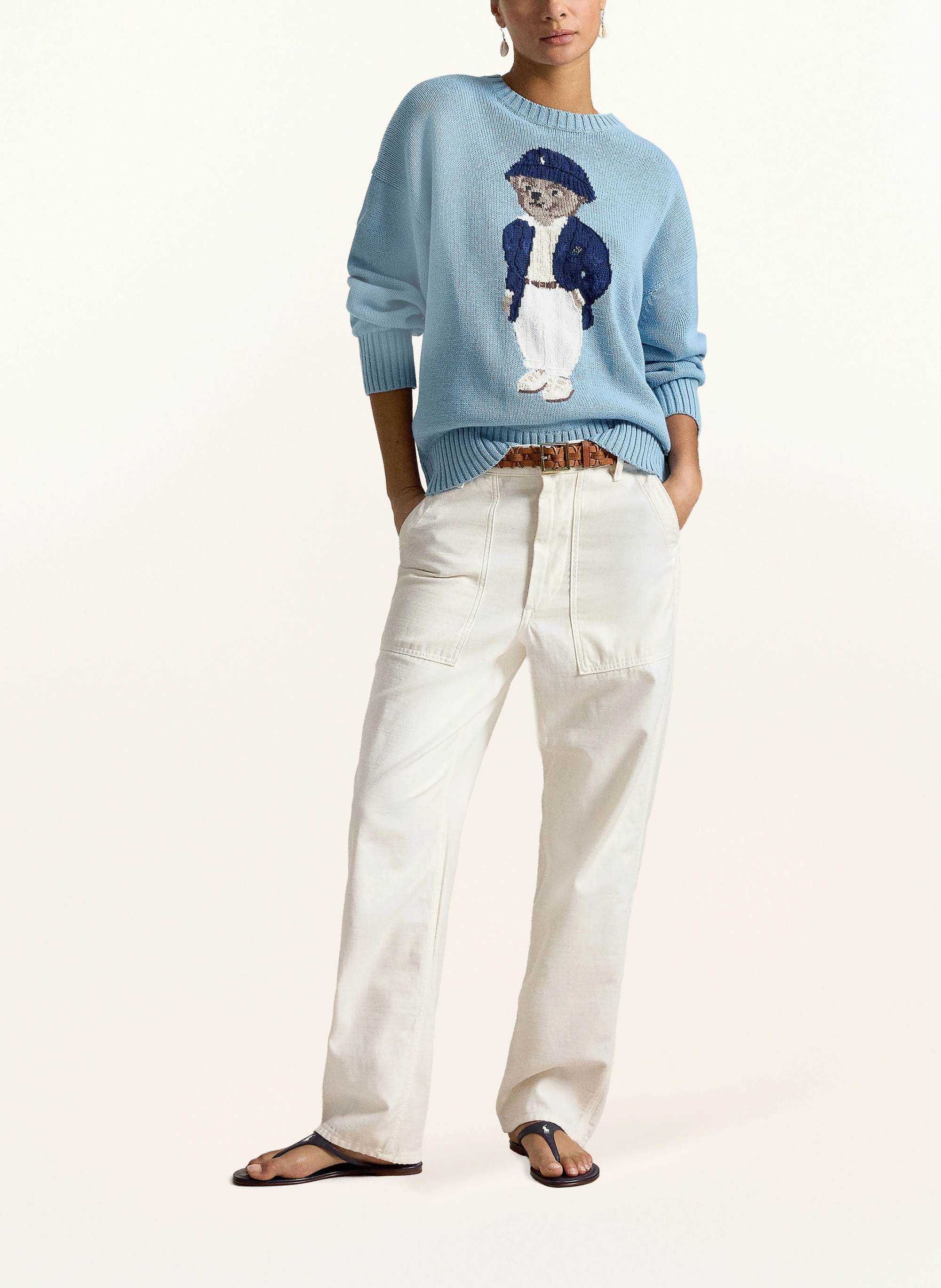 POLO RALPH LAUREN Pullover – HELLBLAU / BLAU / WEISS