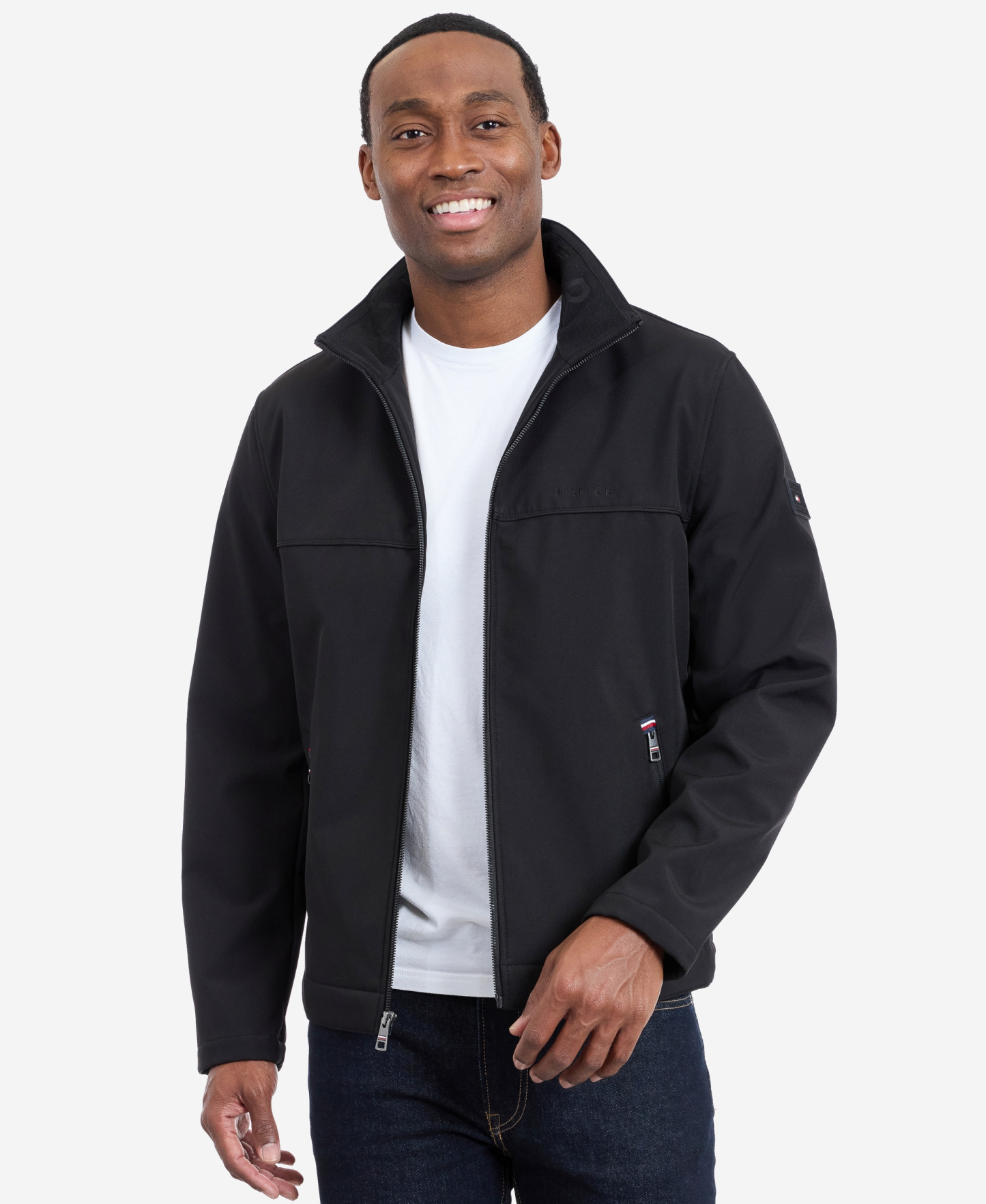 Tommy Hilfiger Men's Softshell Hipster Long-Sleeve Jacket - Black