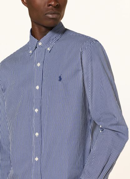 POLO RALPH LAUREN Hemd Custom Fit – DUNKELBLAU / WEISS