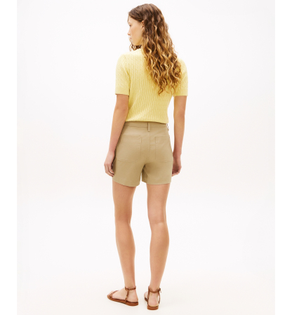 Tommy Hilfiger Women's Twill Patch Pocket Shorts - Beige