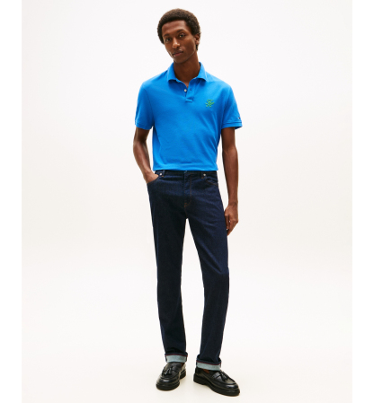 Tommy Hilfiger Men's Classic-Fit Embroidered Script Logo Polo Shirt - Blue Orbit