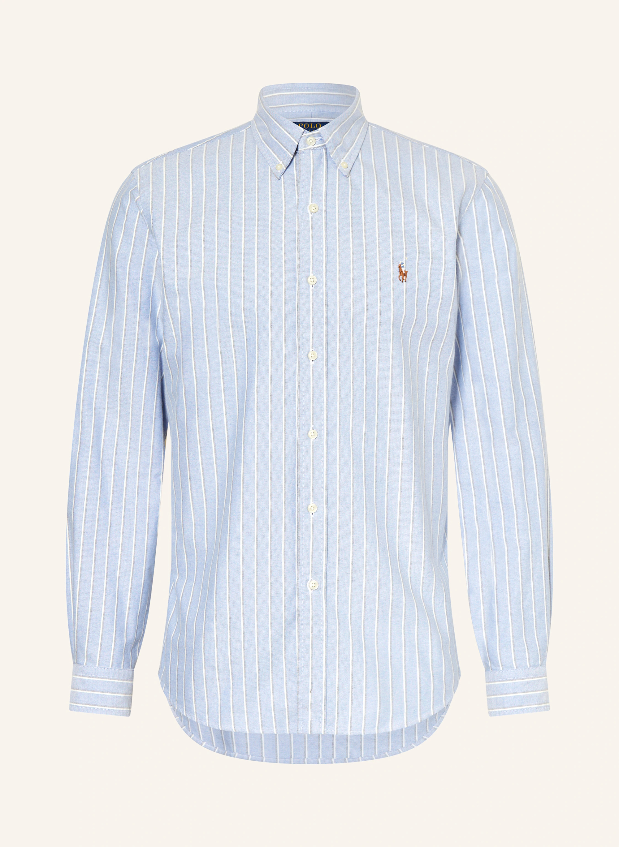 POLO RALPH LAUREN Oxfordhemd Custom Fit – HELLBLAU / WEISS / DUNKELBLAU