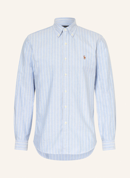 POLO RALPH LAUREN Oxfordhemd Custom Fit – HELLBLAU / WEISS / DUNKELBLAU