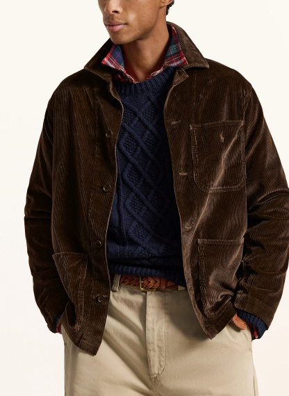 POLO RALPH LAUREN Cord-Overshirt – DUNKELBRAUN