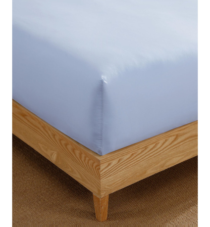 Tommy Hilfiger Essentials Solid Cotton Percale Fitted Sheets - Boathouse Blue