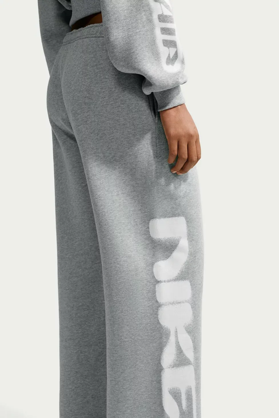 Nike Sportswear Studio Fleece Graphic Straight-Leg Sweatpants - Dark Grey
