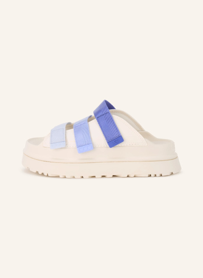 UGG Plateau-Pantoletten GOLDENGLOW – HELLBLAU / BLAU / WEISS