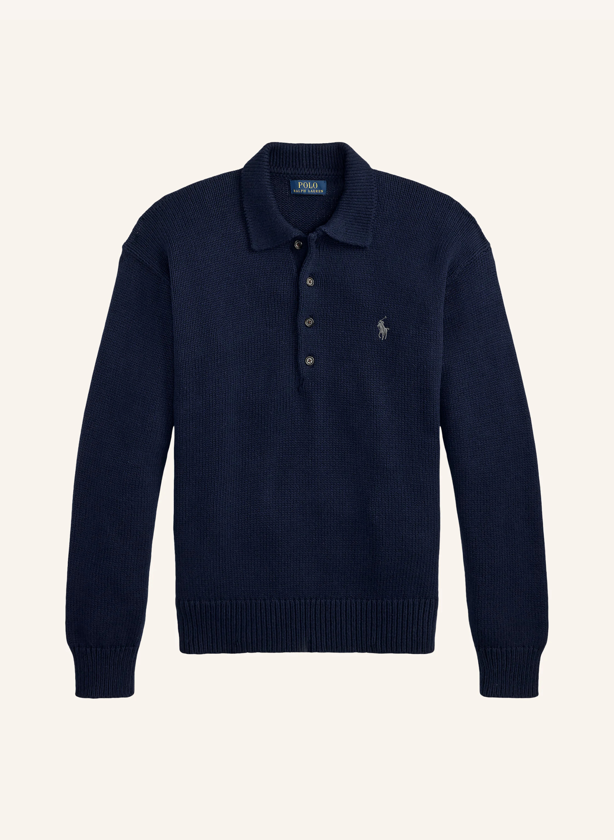 POLO RALPH LAUREN Strick-Poloshirt – DUNKELBLAU