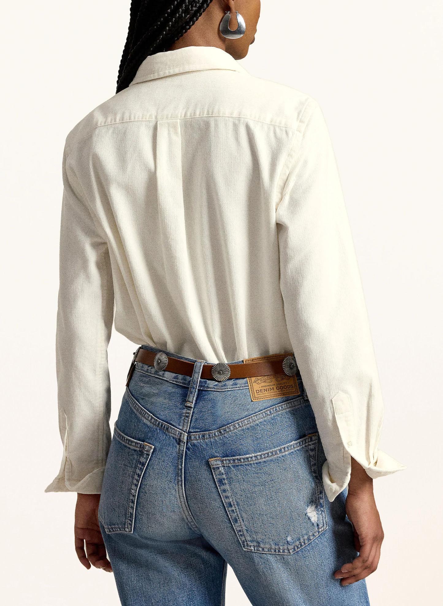 POLO RALPH LAUREN Hemdbluse aus Cord – CREME