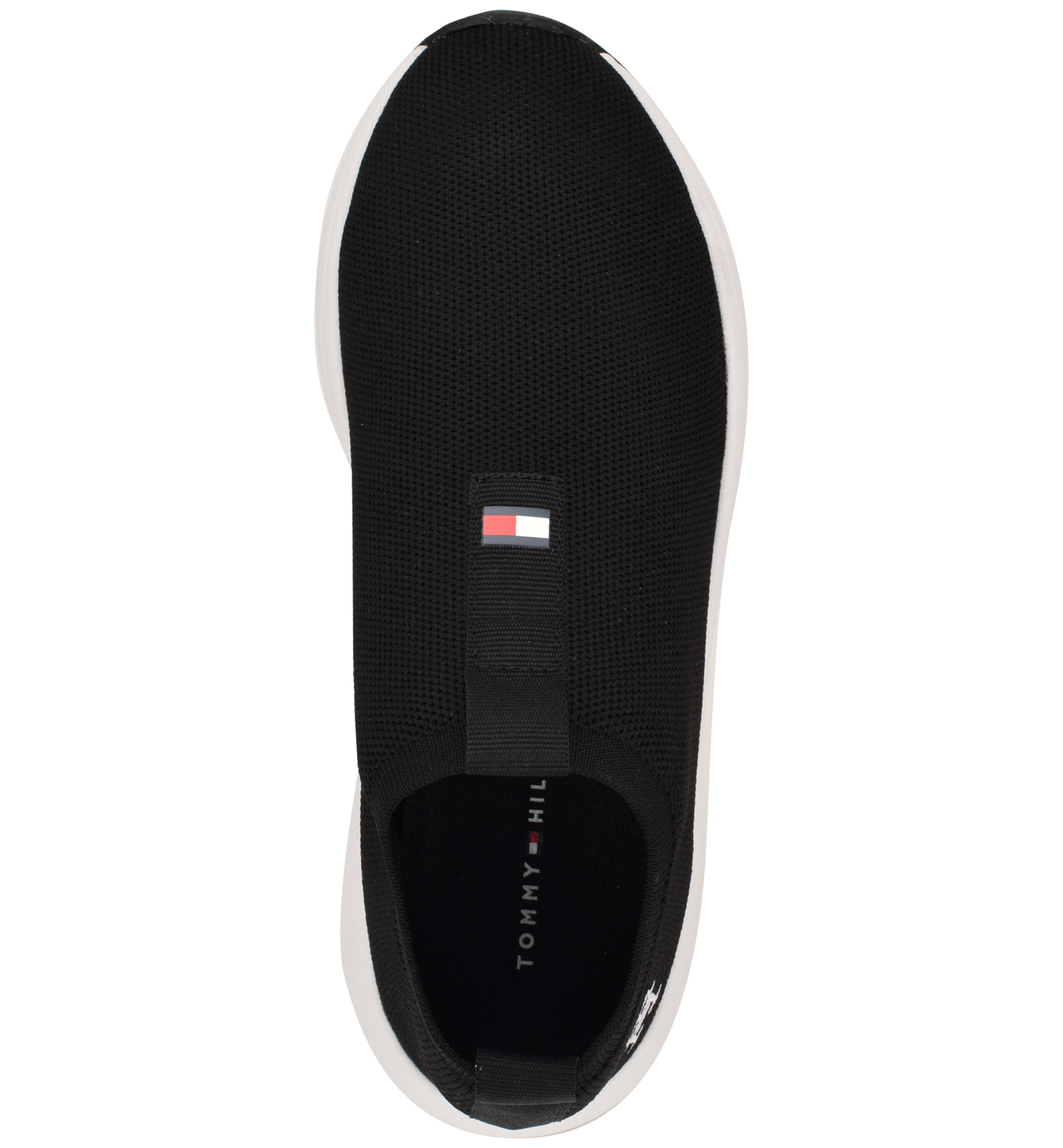Tommy Hilfiger Women's Ada Lightweight Knit Slip-On Sneakers - Black/White