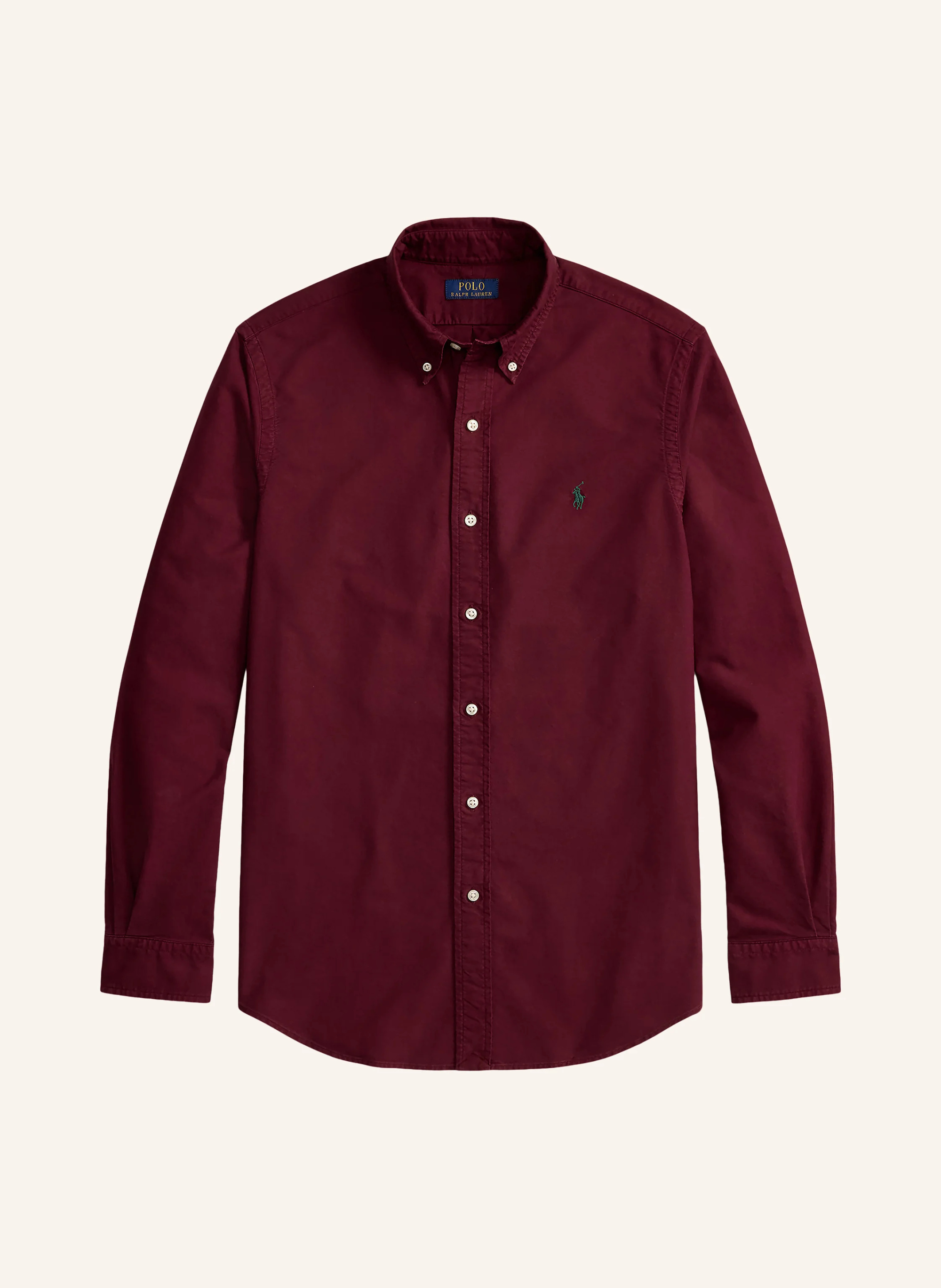 POLO RALPH LAUREN Oxfordhemd Custom Fit – DUNKELROT