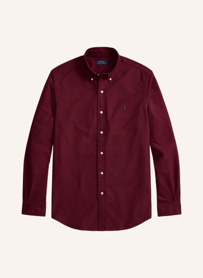 POLO RALPH LAUREN Oxfordhemd Custom Fit – DUNKELROT
