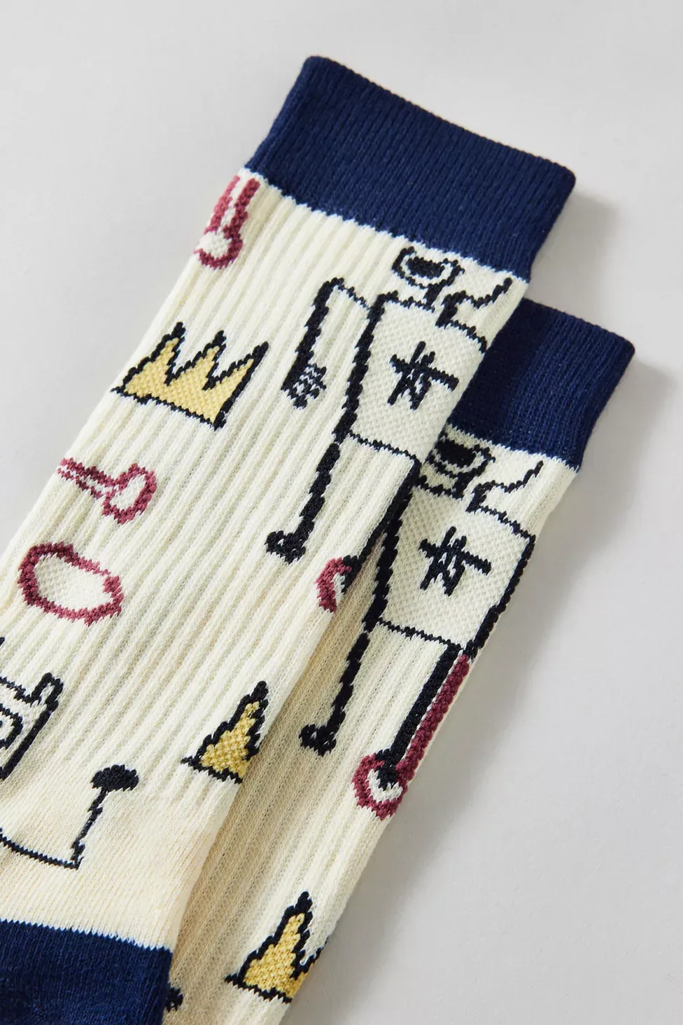 Basquiat King Crew Socks - Cream