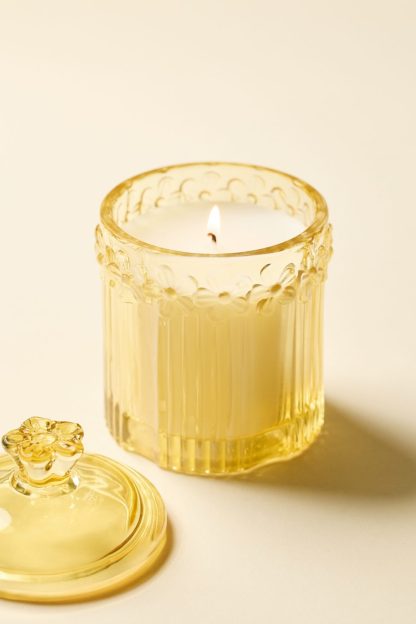 Glass Flower Jar 7 oz Scented Candle - Stay & Wander