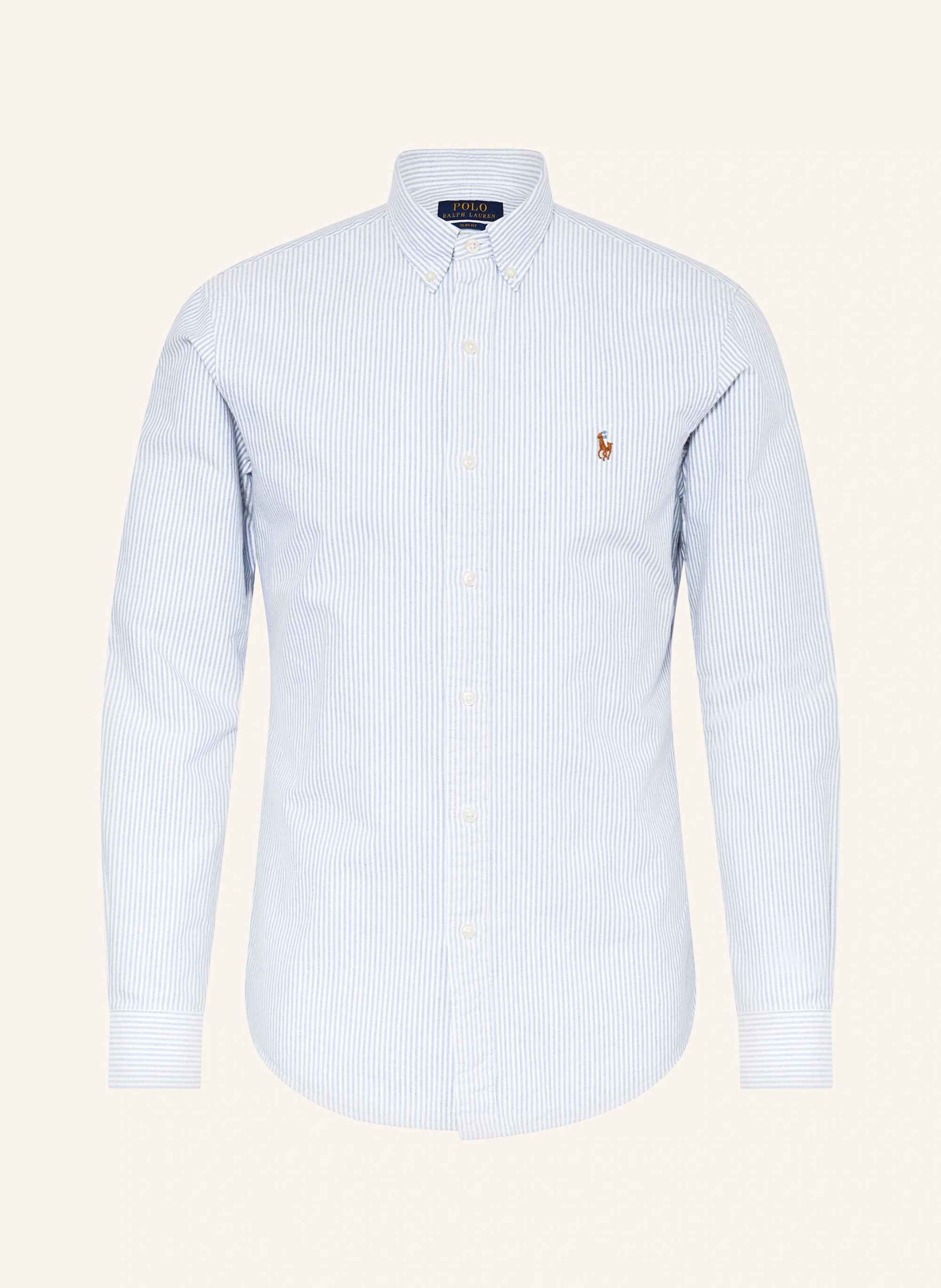POLO RALPH LAUREN Oxfordhemd Slim Fit – HELLBLAU/ WEISS GESTREIFT
