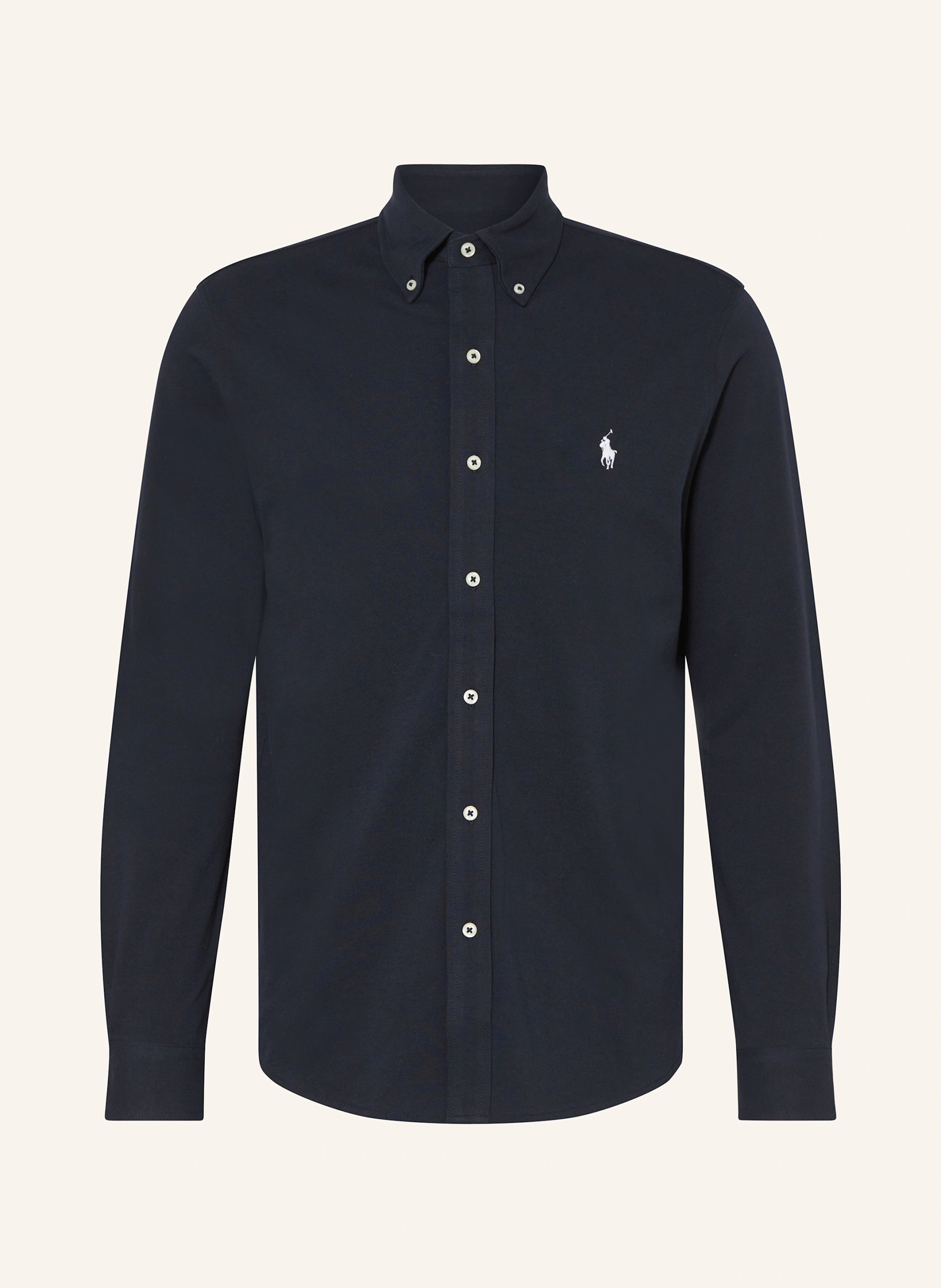 POLO RALPH LAUREN Piqué-Hemd Custom Fit – DUNKELBLAU