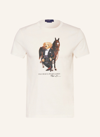 POLO RALPH LAUREN T-Shirt – WEISS / BRAUN