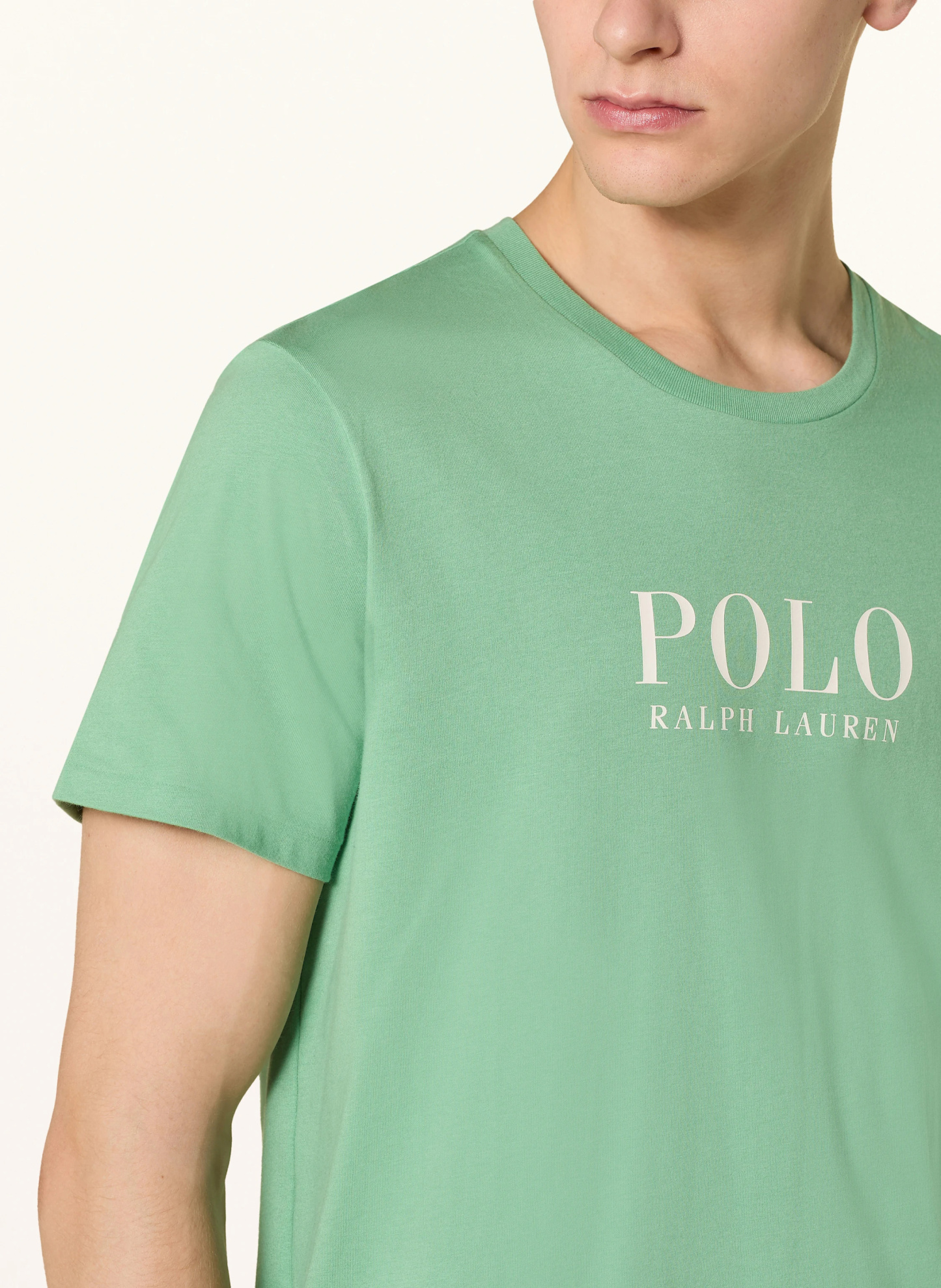 POLO RALPH LAUREN Lounge-Shirt – GRÜN / WEISS