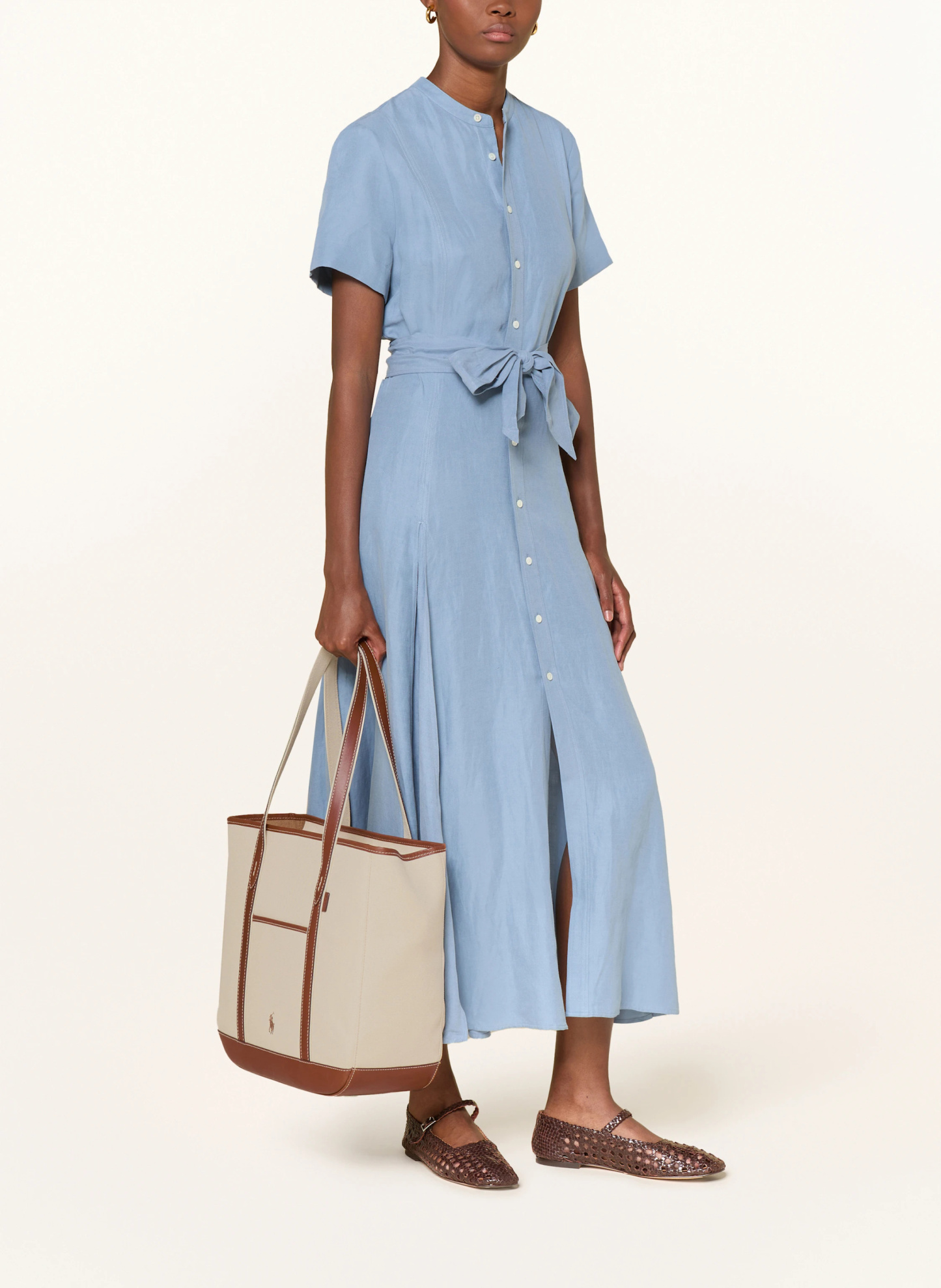 POLO RALPH LAUREN Shopper – CREME / COGNAC