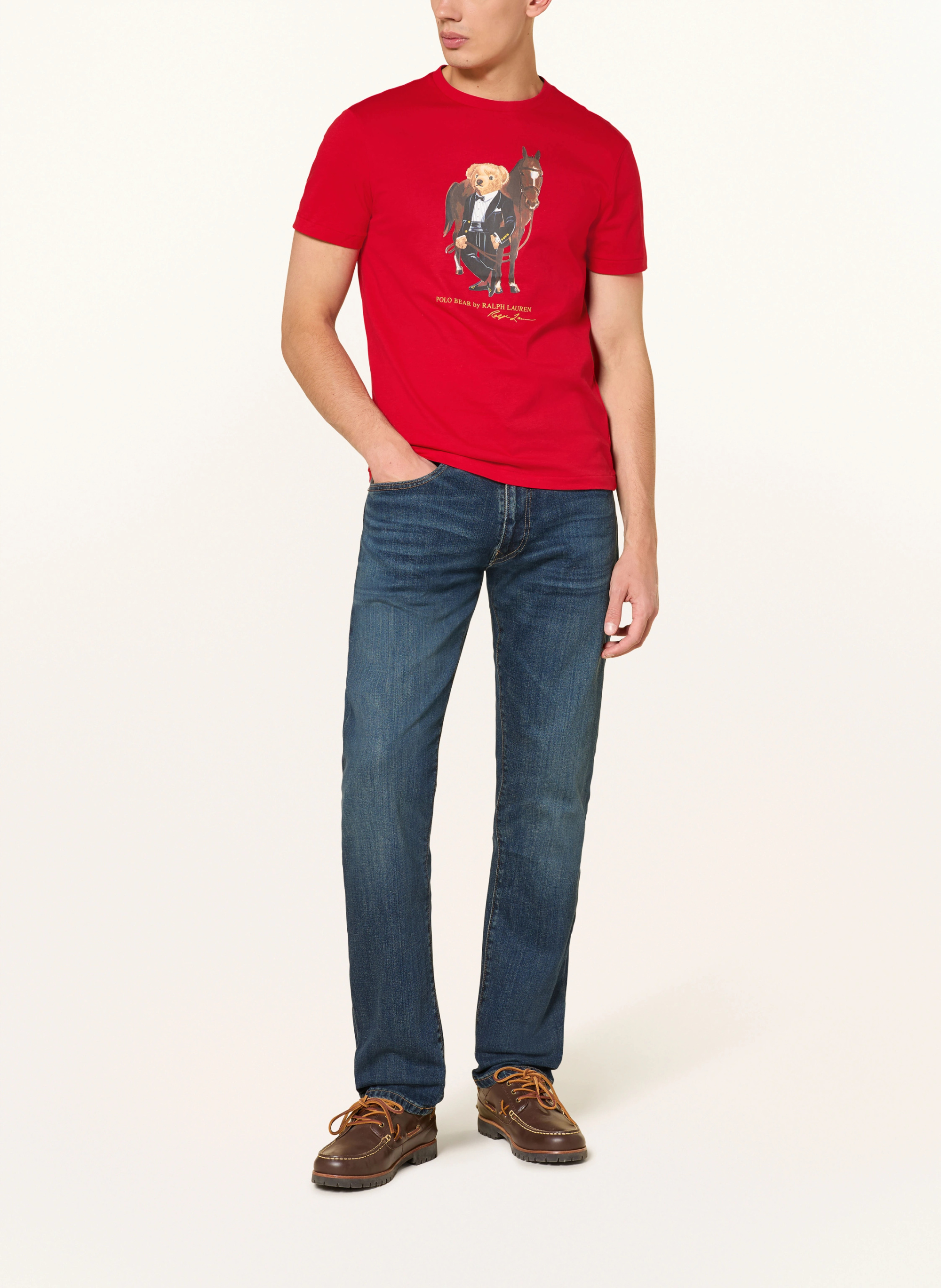 POLO RALPH LAUREN T-Shirt – ROT / BRAUN