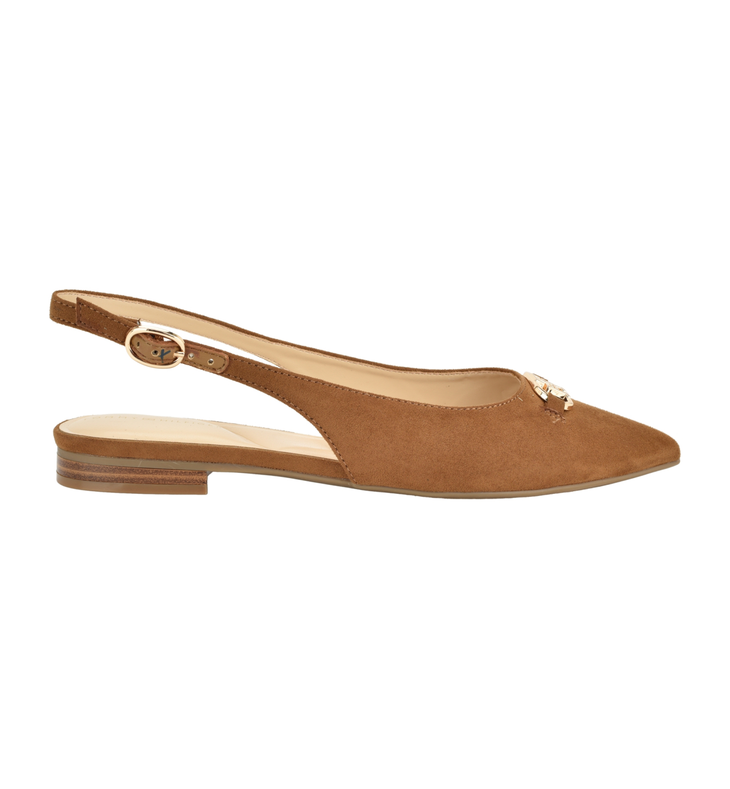 Tommy Hilfiger Women's Vesly Pointed Toe Slingback Dress Flats - Medium Brown
