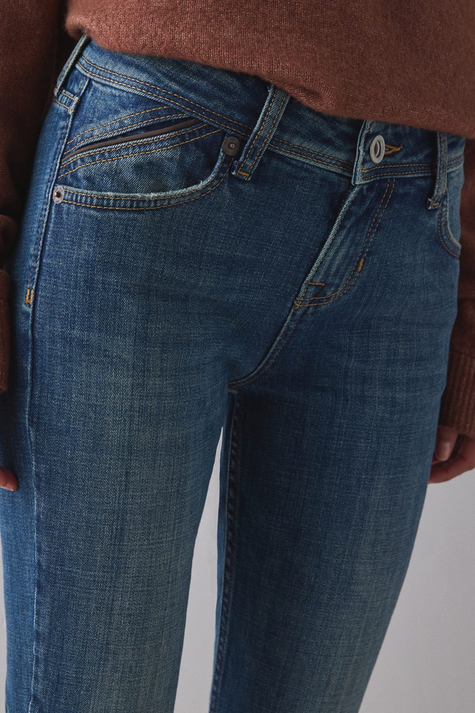 BDG Brooke Split Hem Low-Rise Flare Jeans - Tinted Denim
