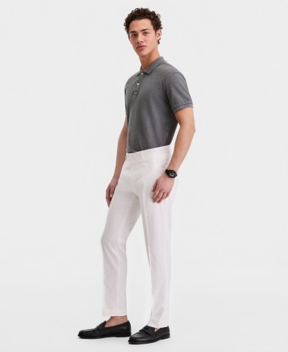 Tommy Hilfiger Men's Modern-Fit Linen Pants - White
