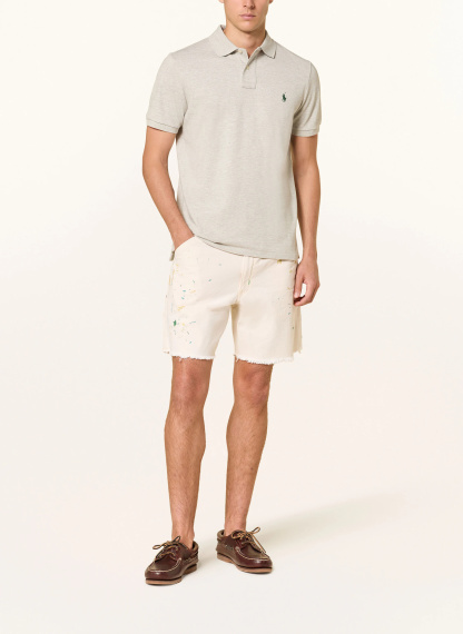 POLO RALPH LAUREN Piqué-Poloshirt Custom Slim Fit – HELLGRAU (1)