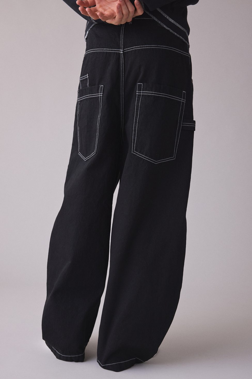 BDG Cocoon Fit Utility Jeans - Shiny Black Rinse