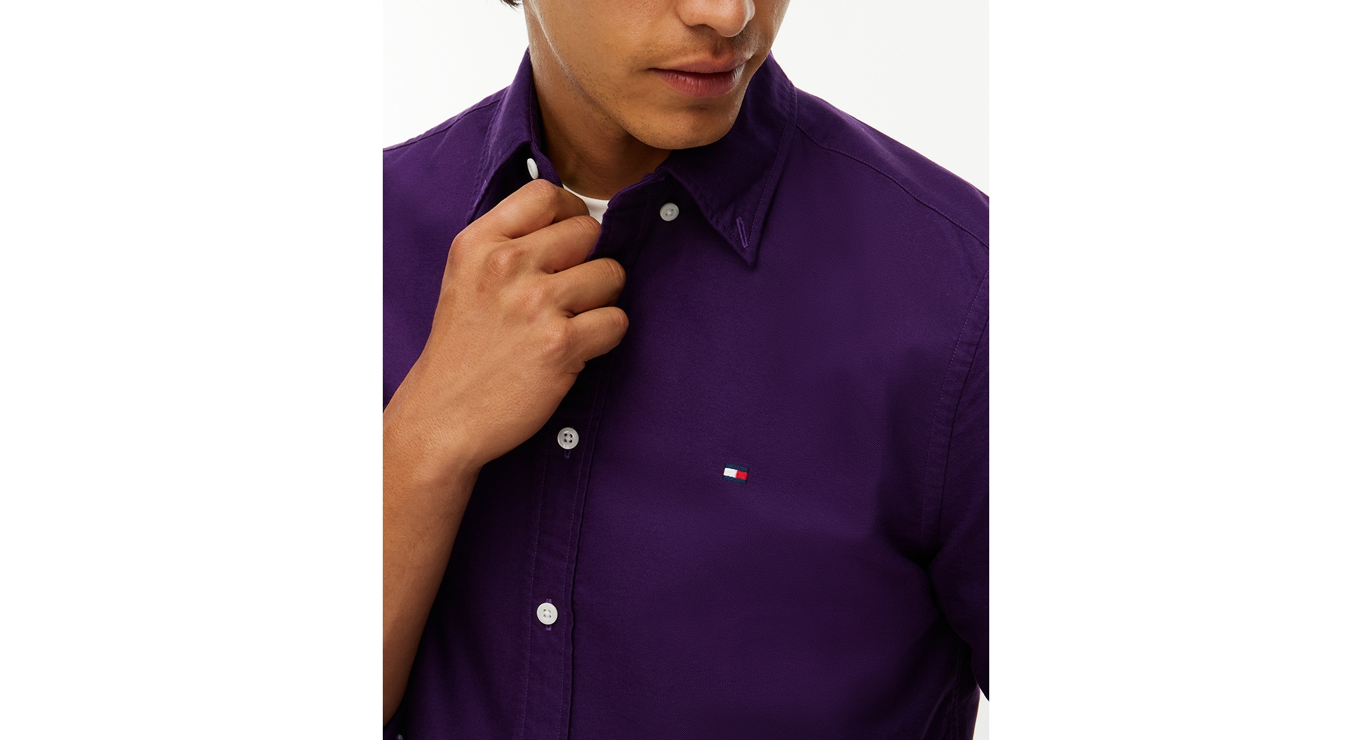 Tommy Hilfiger Men's Heritage Regular-Fit Oxford Shirt - Purple Sapphire