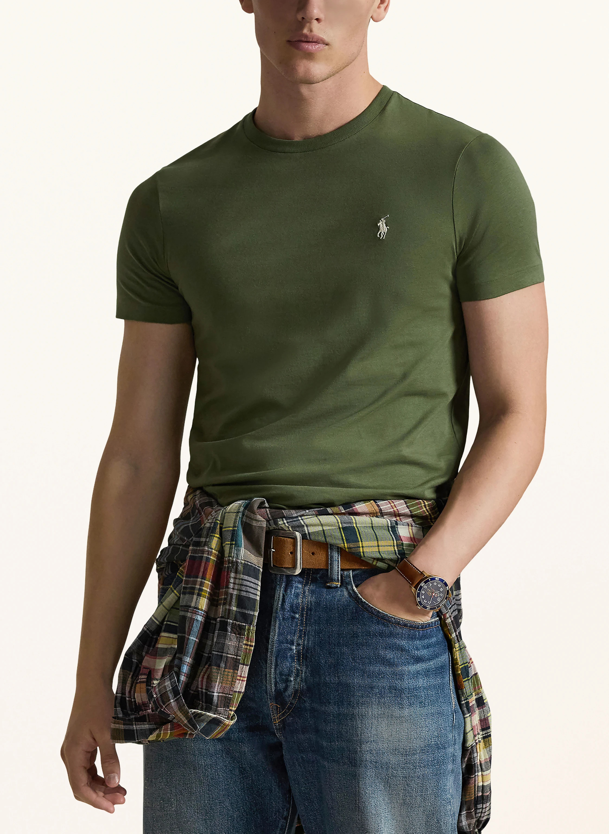 POLO RALPH LAUREN T-Shirt – OLIV / CREME