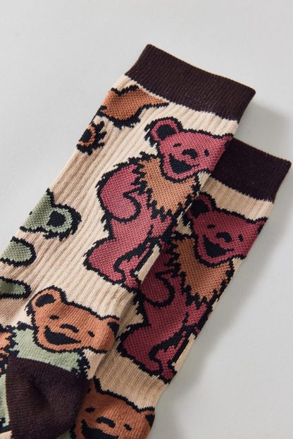 Grateful Dead Dancing Bear Crew Socks - Neutral