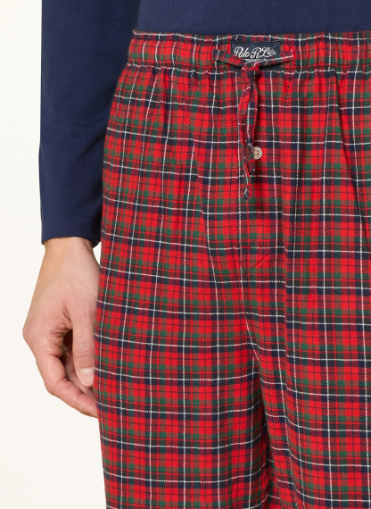POLO RALPH LAUREN Schlafanzug aus Flanell – DUNKELBLAU / ROT / GRÜN
