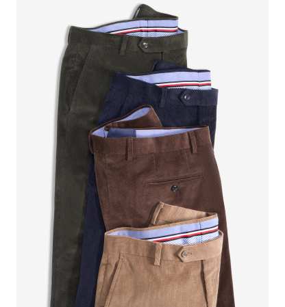 Tommy Hilfiger Men's Modern-Fit Solid Corduroy Pants - Navy