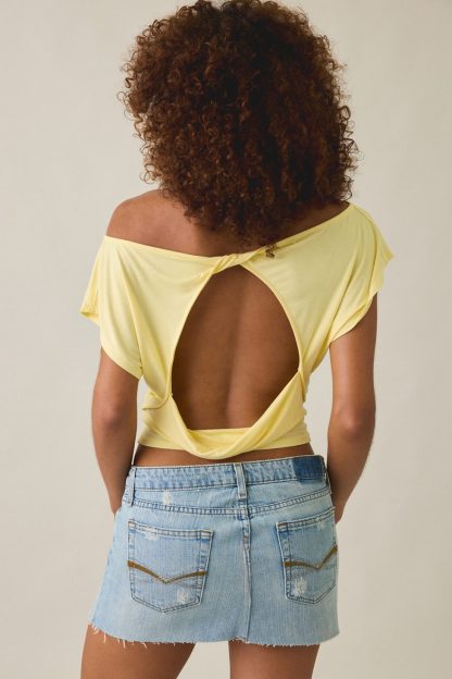 Out From Under Bid Day Open-Back Crop Top - Yellowcake