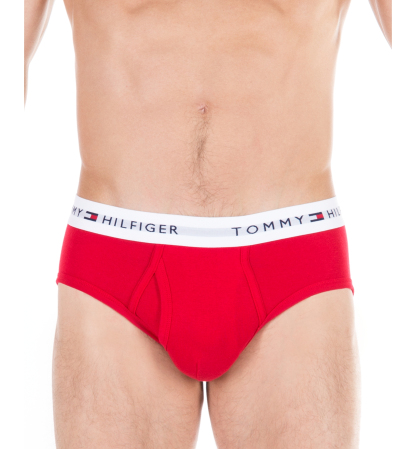 Tommy Hilfiger Men's 4-Pack Classic Cotton Moisture-Wicking Briefs Underwear - Mahogany