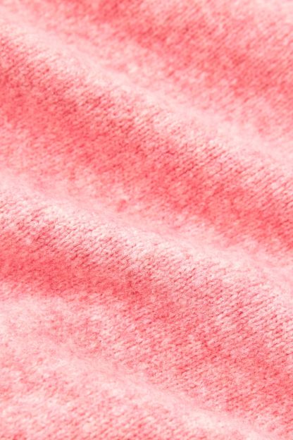 Out From Under Julia Twist Plunging V-Neck Cropped Sweater - Pink