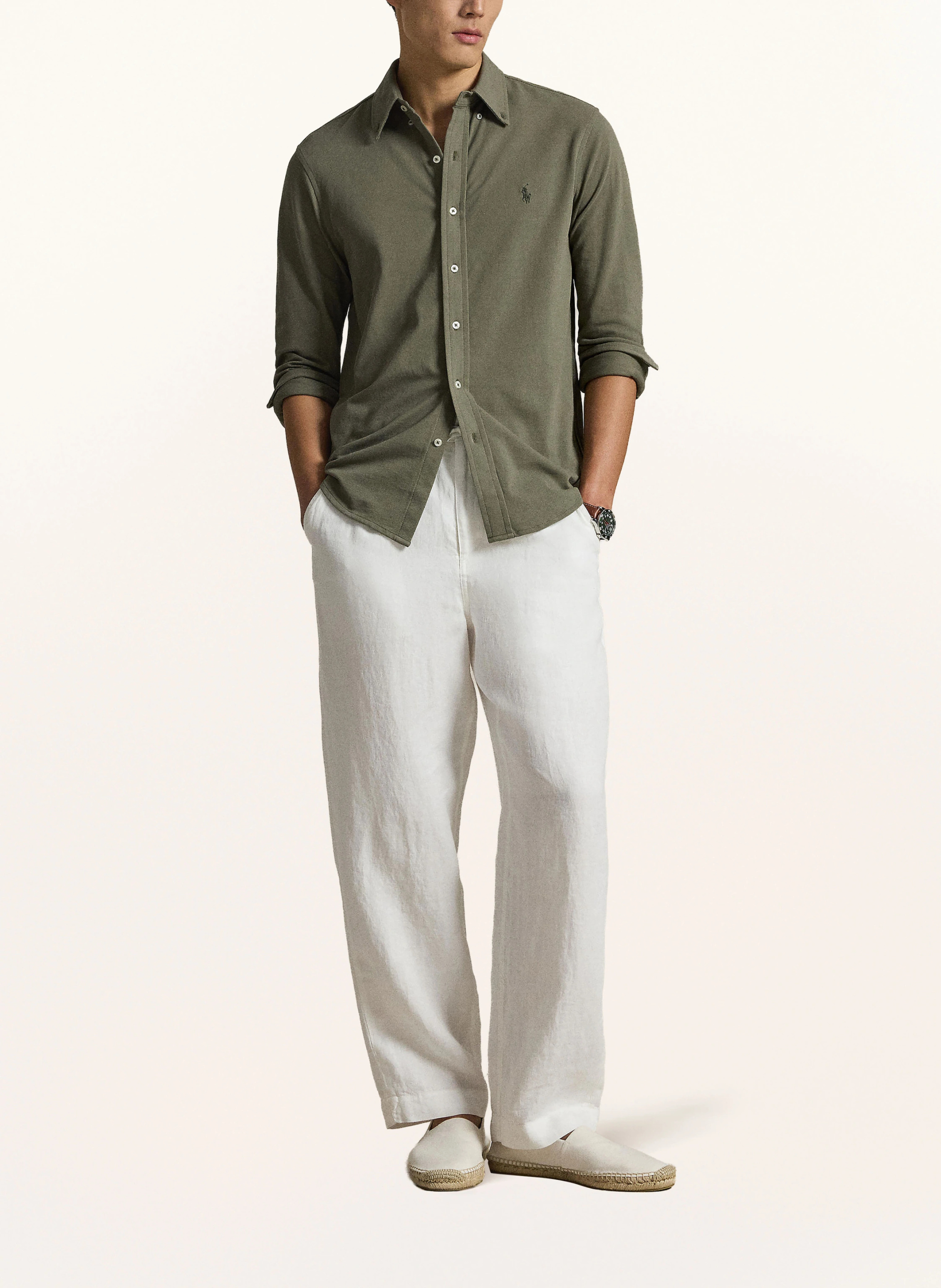 POLO RALPH LAUREN Piqué-Hemd Custom Fit – OLIV