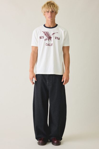 BDG Stripe Pattern Cocoon Fit Jeans - Washed Black