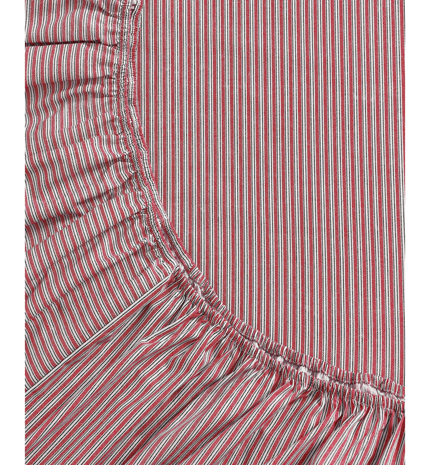 Tommy Hilfiger Essentials Solid Cotton Percale Fitted Sheets - Red, Dark Blue