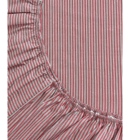 Tommy Hilfiger Essentials Solid Cotton Percale Fitted Sheets - Red, Dark Blue