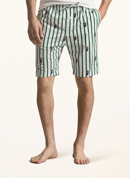 POLO RALPH LAUREN Lounge-Shorts – GRÜN / WEISS
