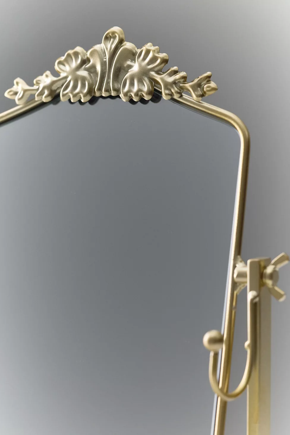 Fleur Catch-All Tray & Tabletop Swing Mirror - Gold