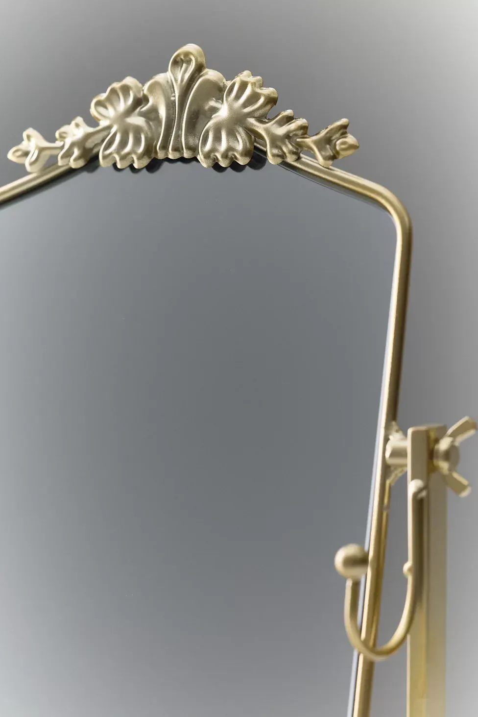 Fleur Catch-All Tray & Tabletop Swing Mirror - Gold